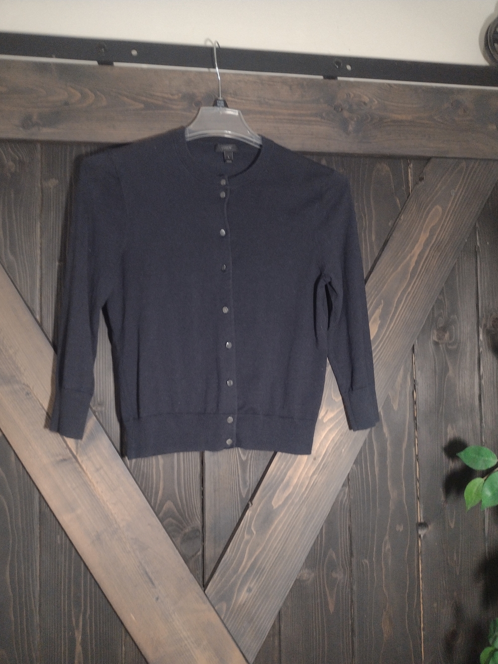 J Crew Women's Black Cardigan Sweater Size Large